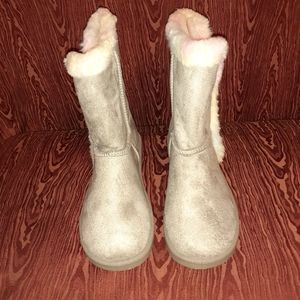 NEW FUZZIES, TULIP FUZZY LIGHT GRAY GIRLS SIZE 4